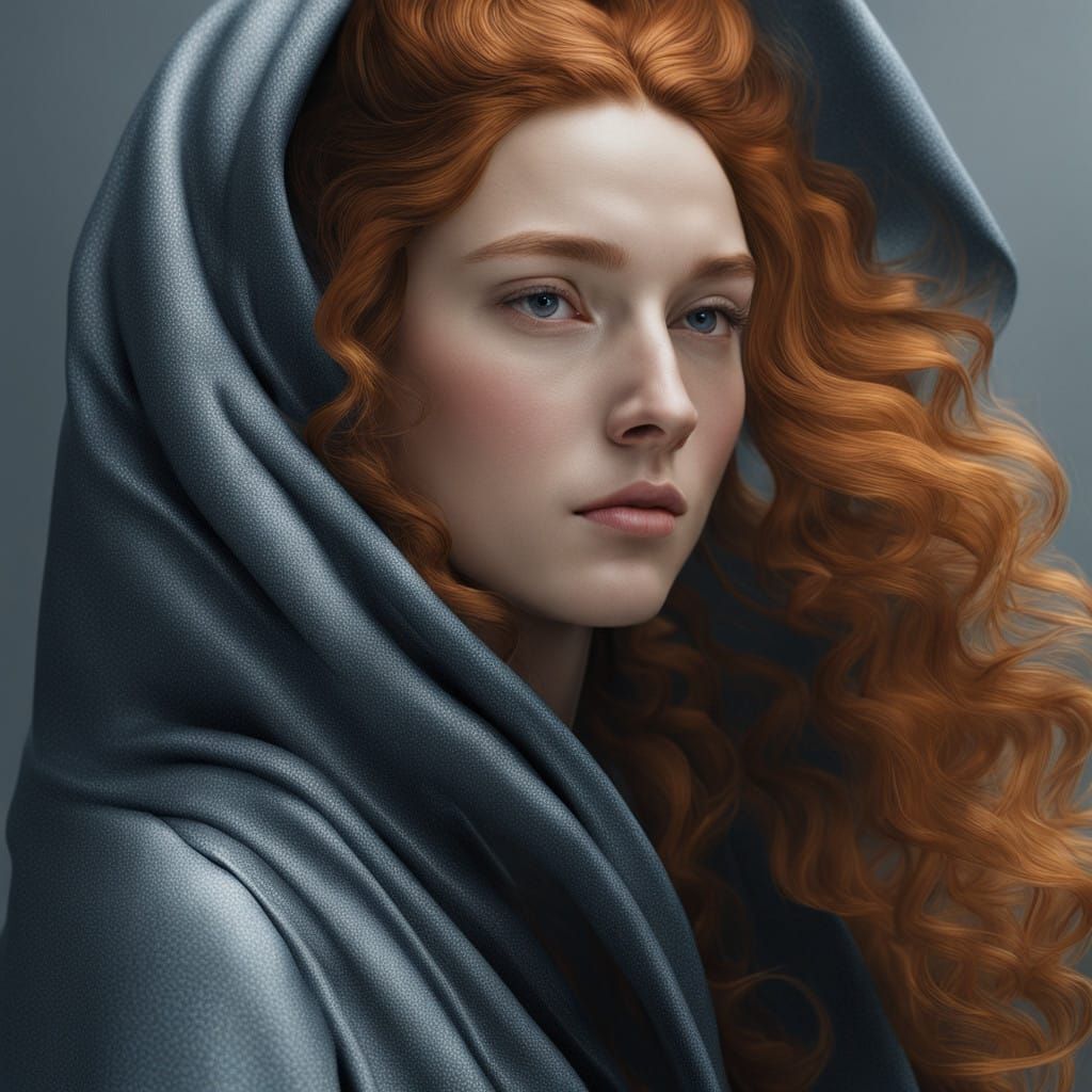 Lass in one of these endless 'Scottish, Flesh and Brimstone' series. No heaving breast here...