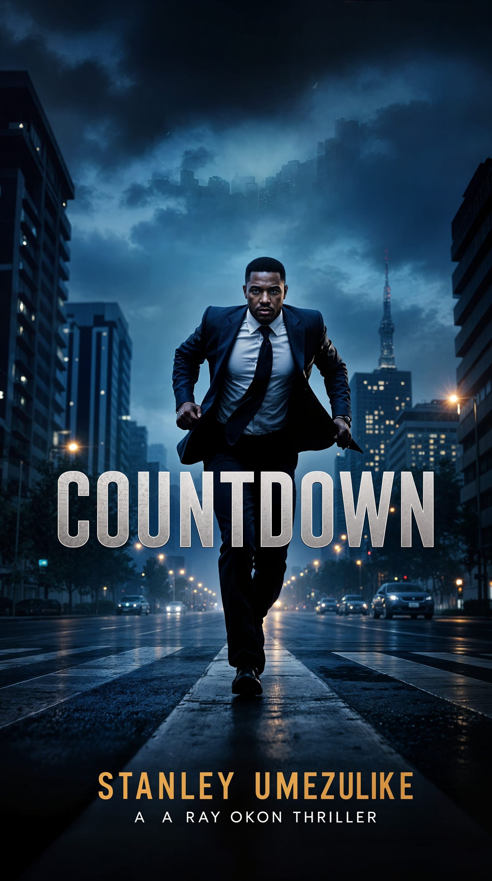 Countdown: Crime Thriller Book Cover with Cityscape