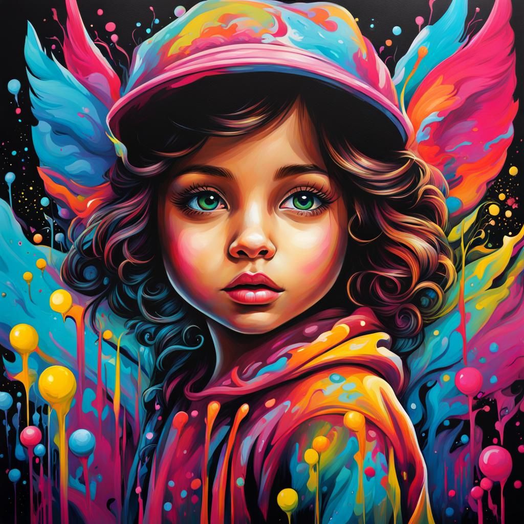 Forest Fairy in Graffiti Art Style
