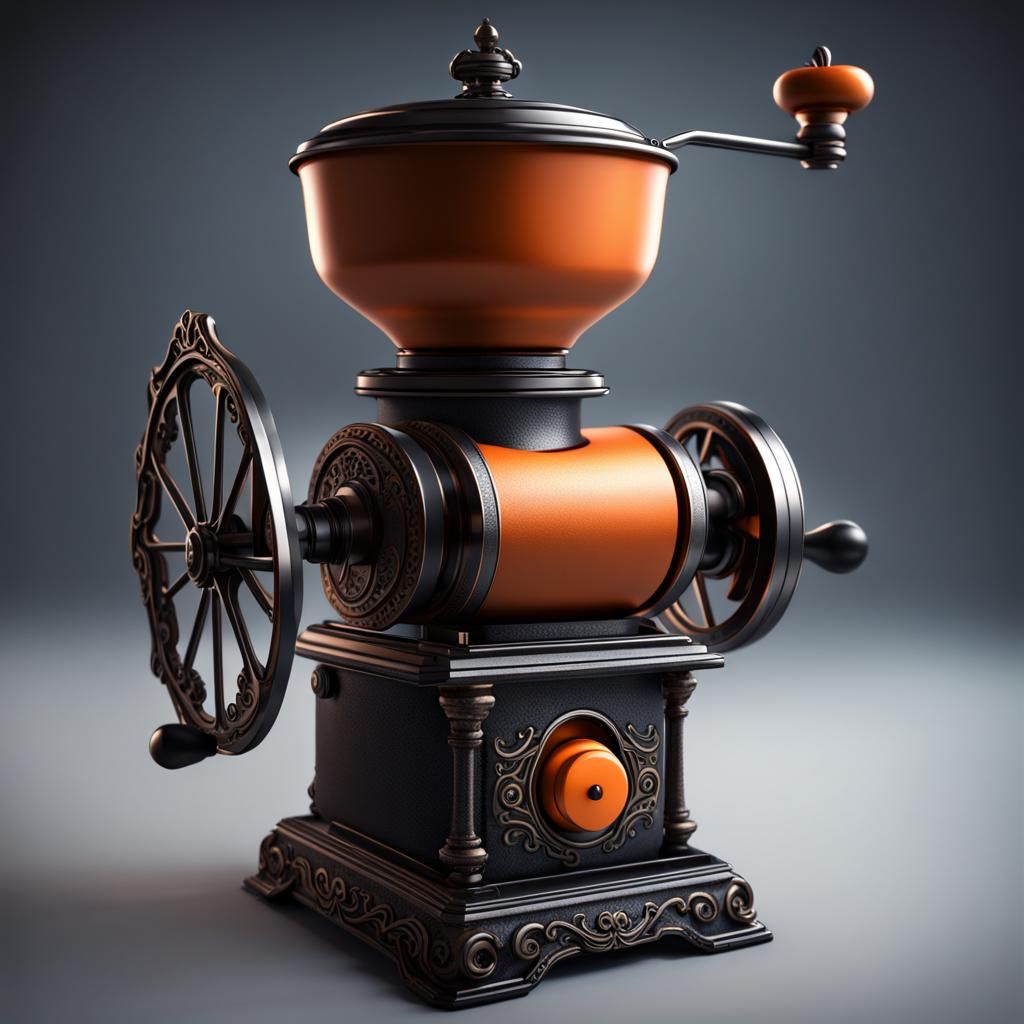 Halloween Monster Coffee Grinder Concept Art