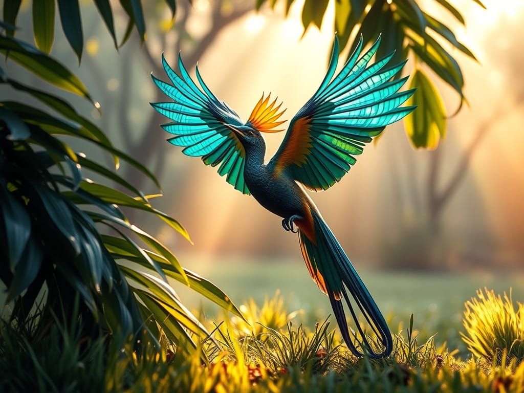 Raggiana Bird-of-Paradise in Vibrant Courtship Display