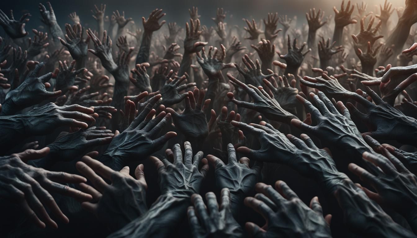 Human Hands Emerge from Computer Screen