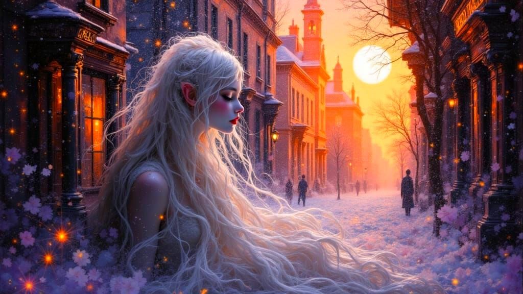 Ethereal Baroque Palace Gates with Celestial Lights