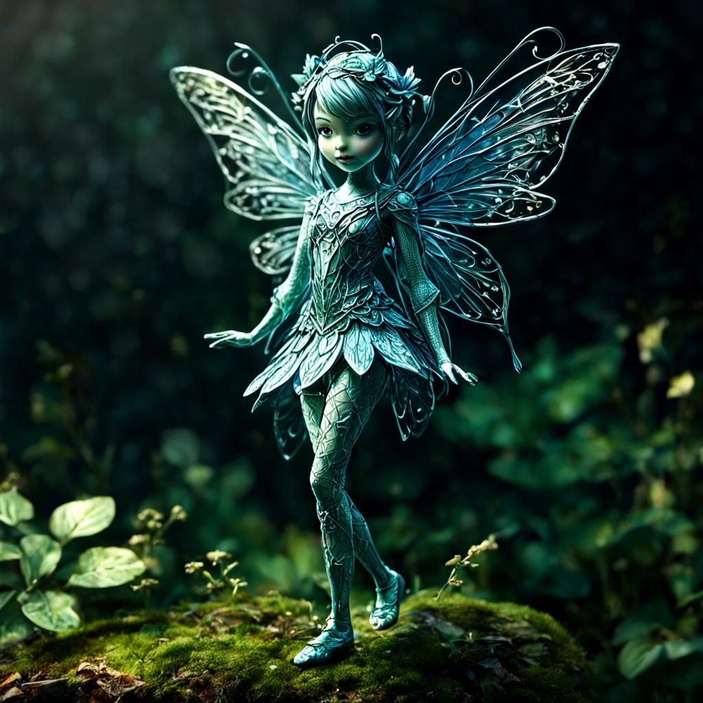 Wireframe Fairy Pixie in Chromadepth 3D