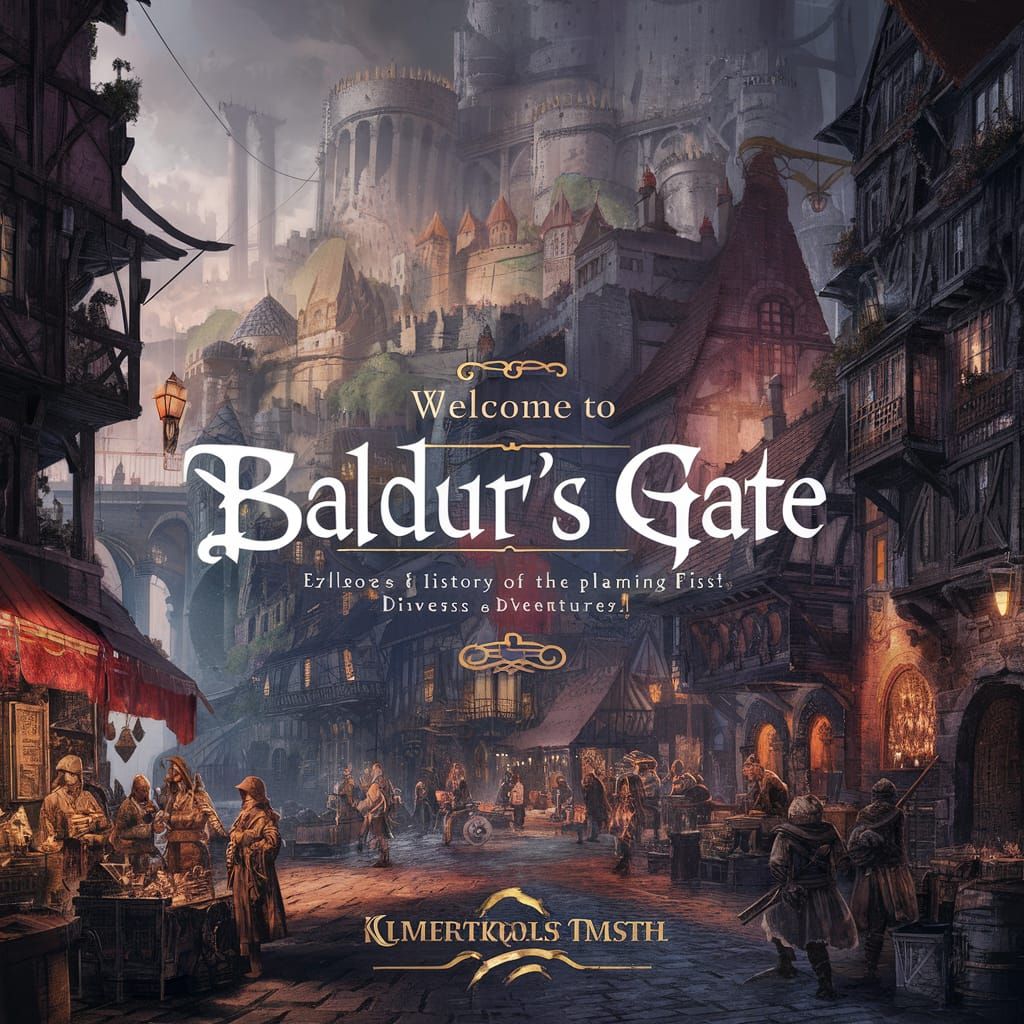 Baldur's Gate: A Promotional Drawing of the Iconic City