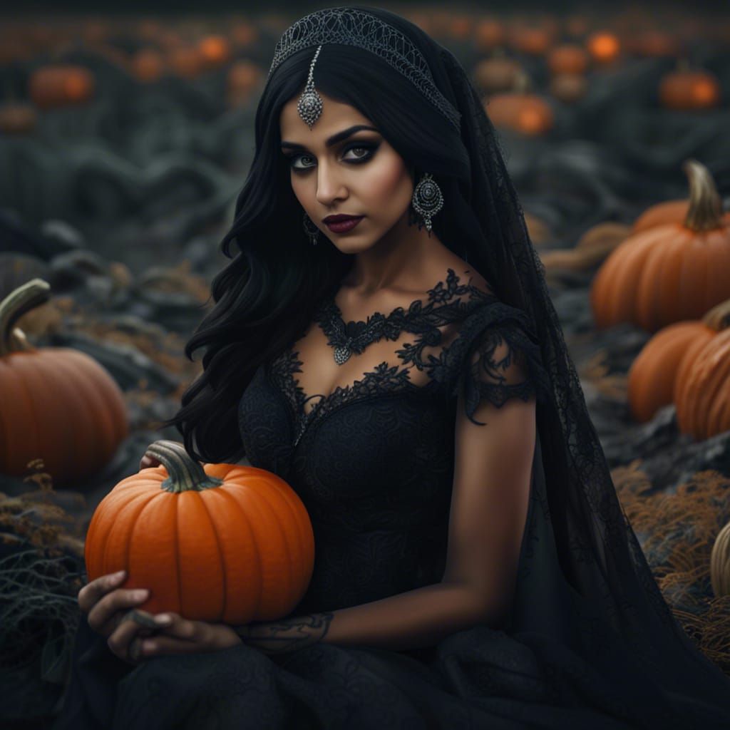 Amina in the Pumpkin Patch