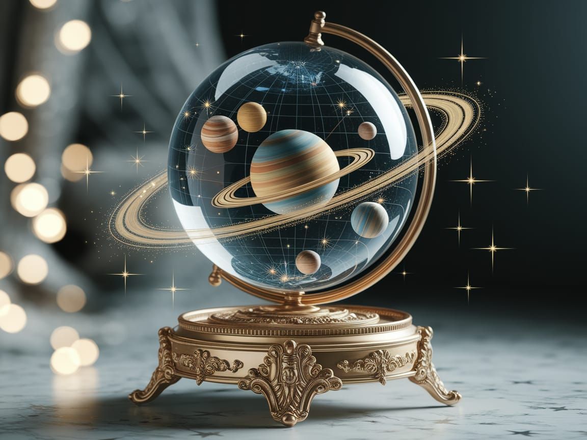 Luxurious Glass Globe Illuminates Celestial Wonders