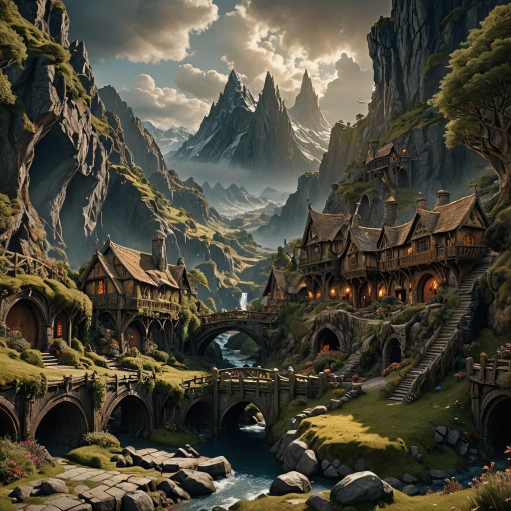 Lord of the Rings and Hobbit: Detailed Matte Painting