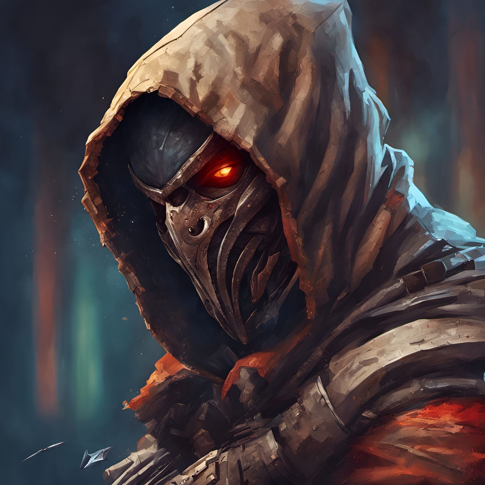 Hyperrealistic Talon Assassin in Splash Art Style