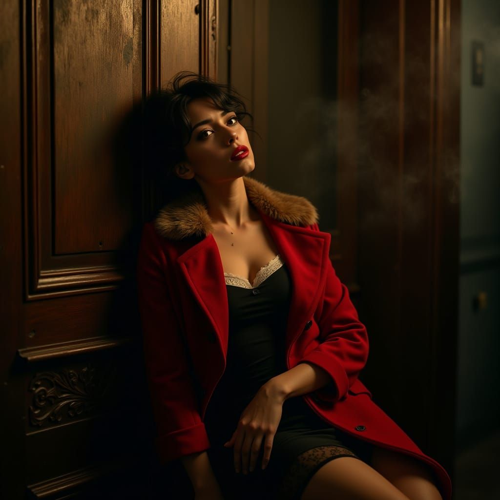 Intoxicated Russian Woman in a Moscow Nightlife District