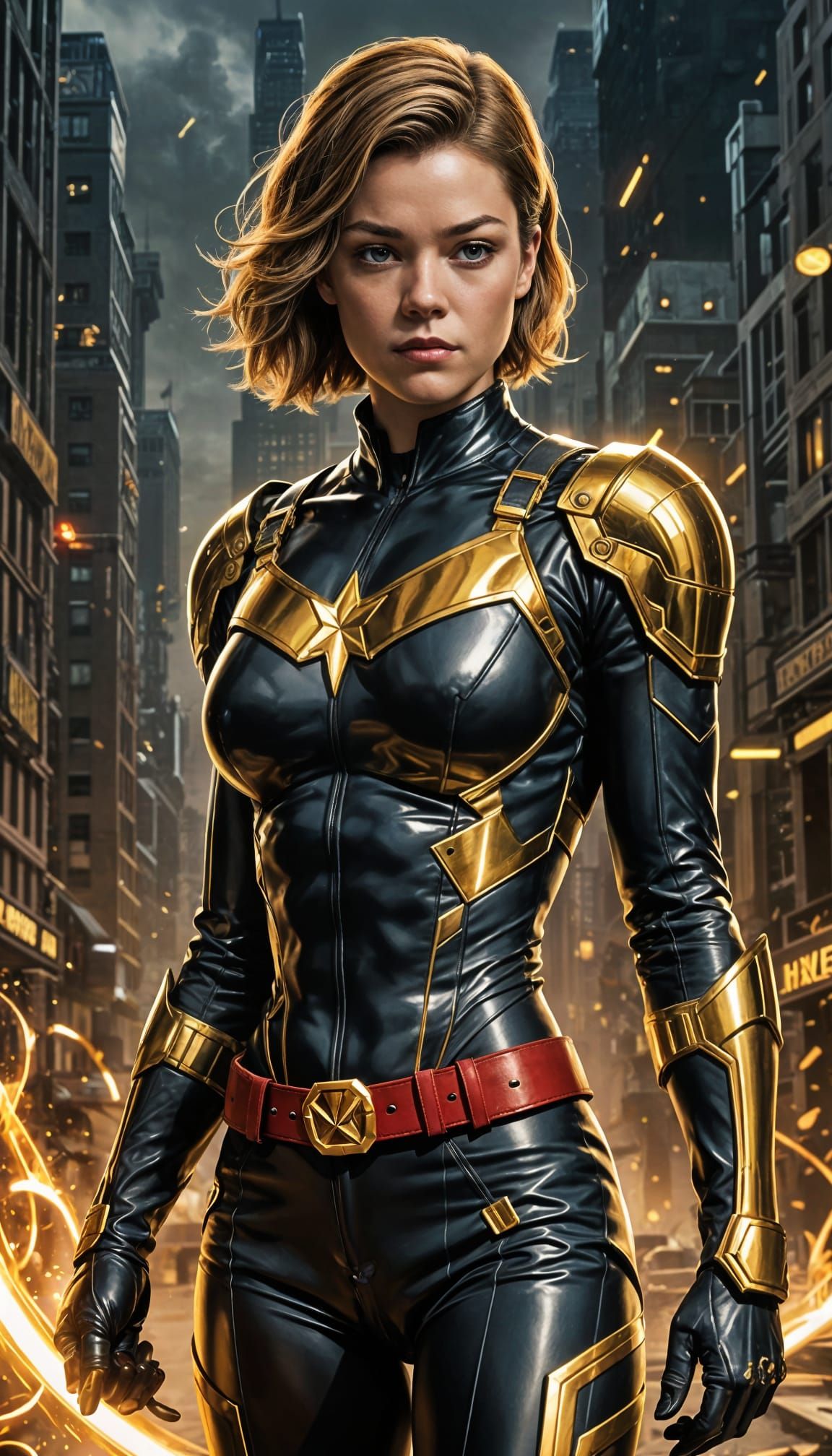 Sophie Cookson as Nova in Comic Book Art Style