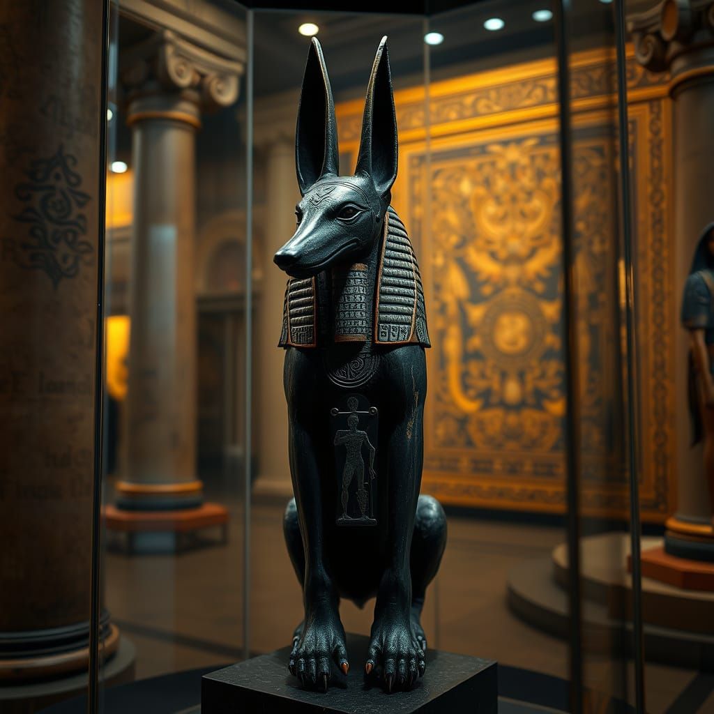 Ancient Egyptian Woodcarving in a Modern Museum