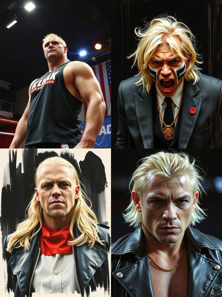 Bleach Blonde Wrestler with Swagger