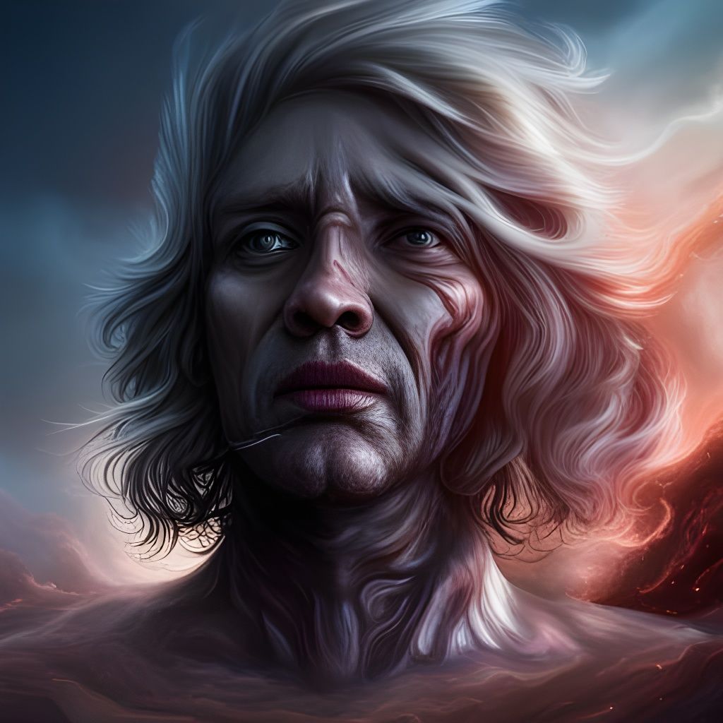 Tornadoes Escaping Head: Abstract Expressionist Digital Art