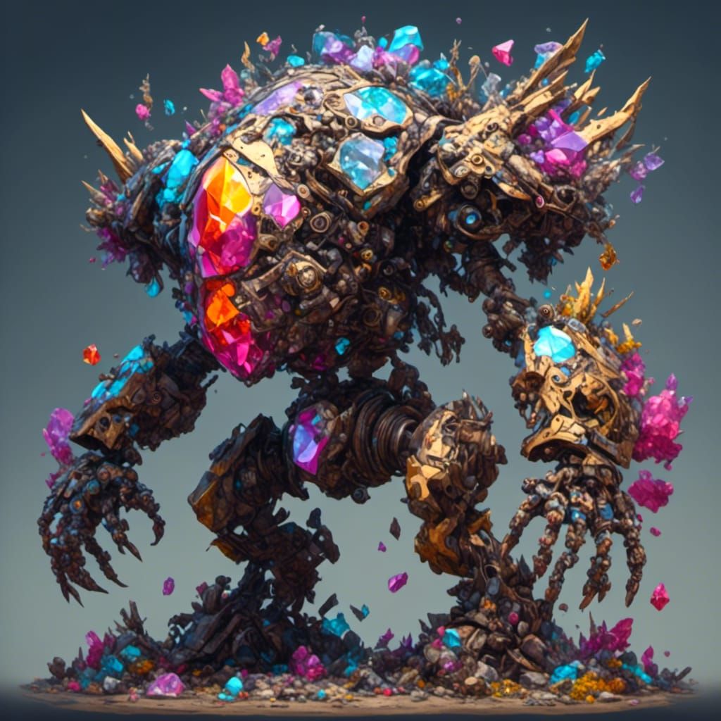 Wood and Crystal Golem 2