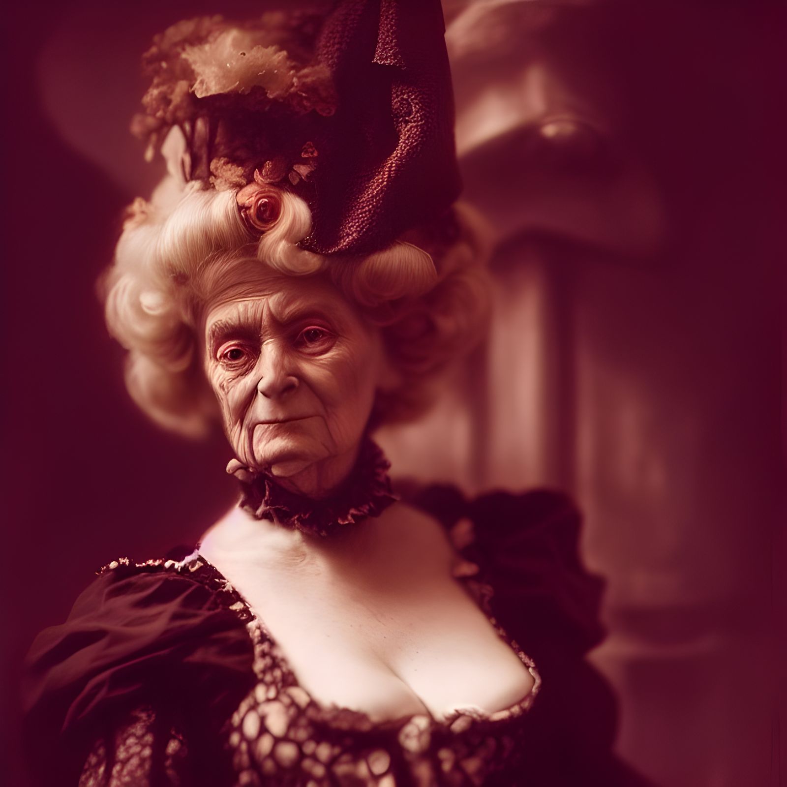 Desolated Madame Rochefort Satirical Portrait
