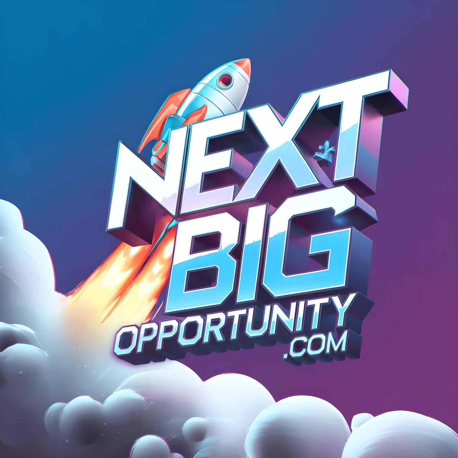 Rocket Launch Logo in 3D Anime Style