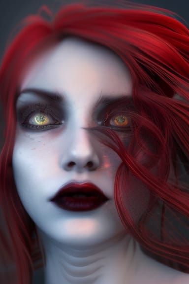 Gothic Fantasy Woman in Filigree Clothing