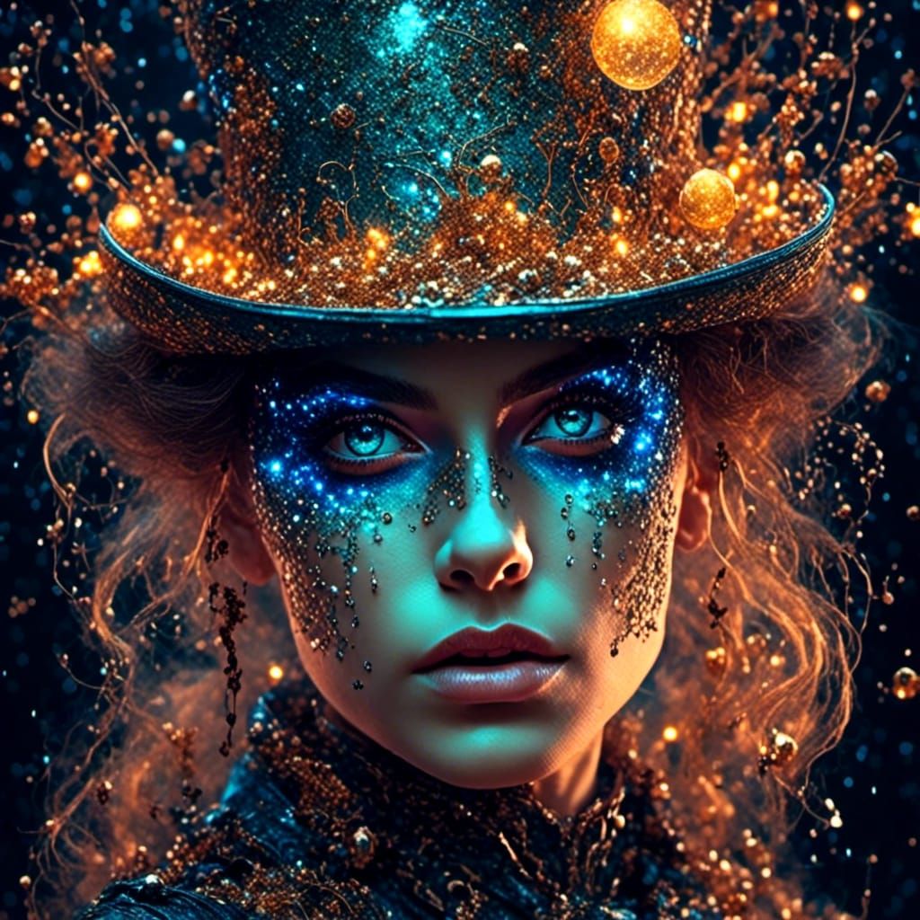Creepy Cute Mad Hatter with Bioluminescent Glow