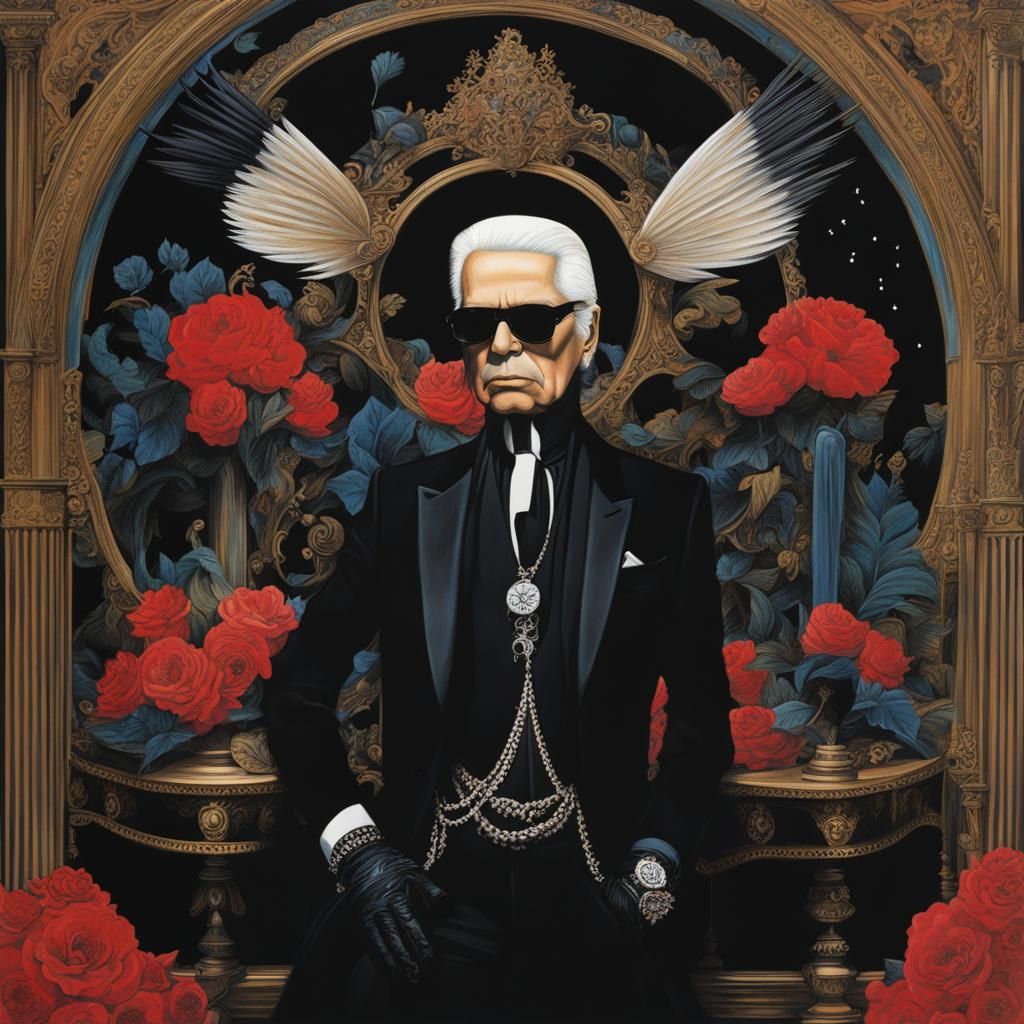 Surreal Goth Magic: A Maximalist Gouache Creation