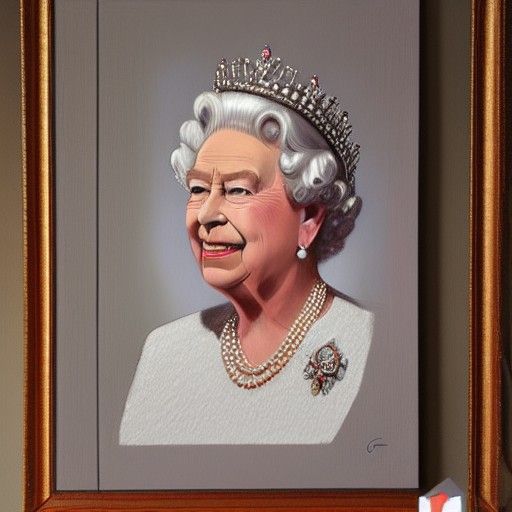 Queen Elizabeth II Portrait in Oil