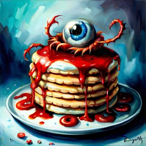 Fluffy Eyeball Pancakes by Lyrical Abstraction