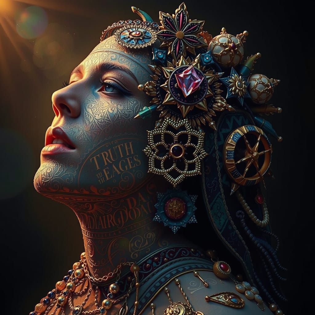 Masterpiece Painting of Beauty and Truth