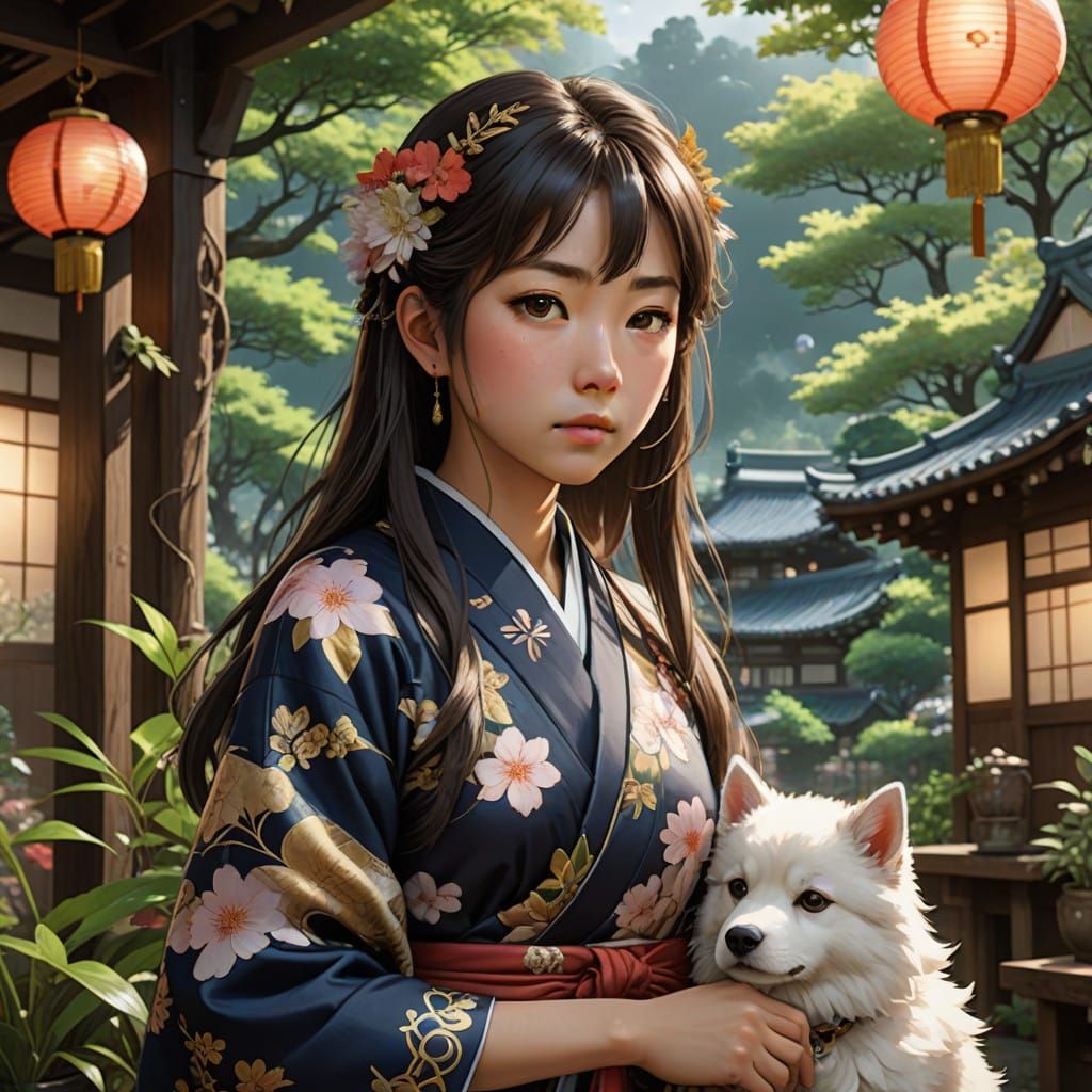 Elegant Women in Serene Japanese Settings