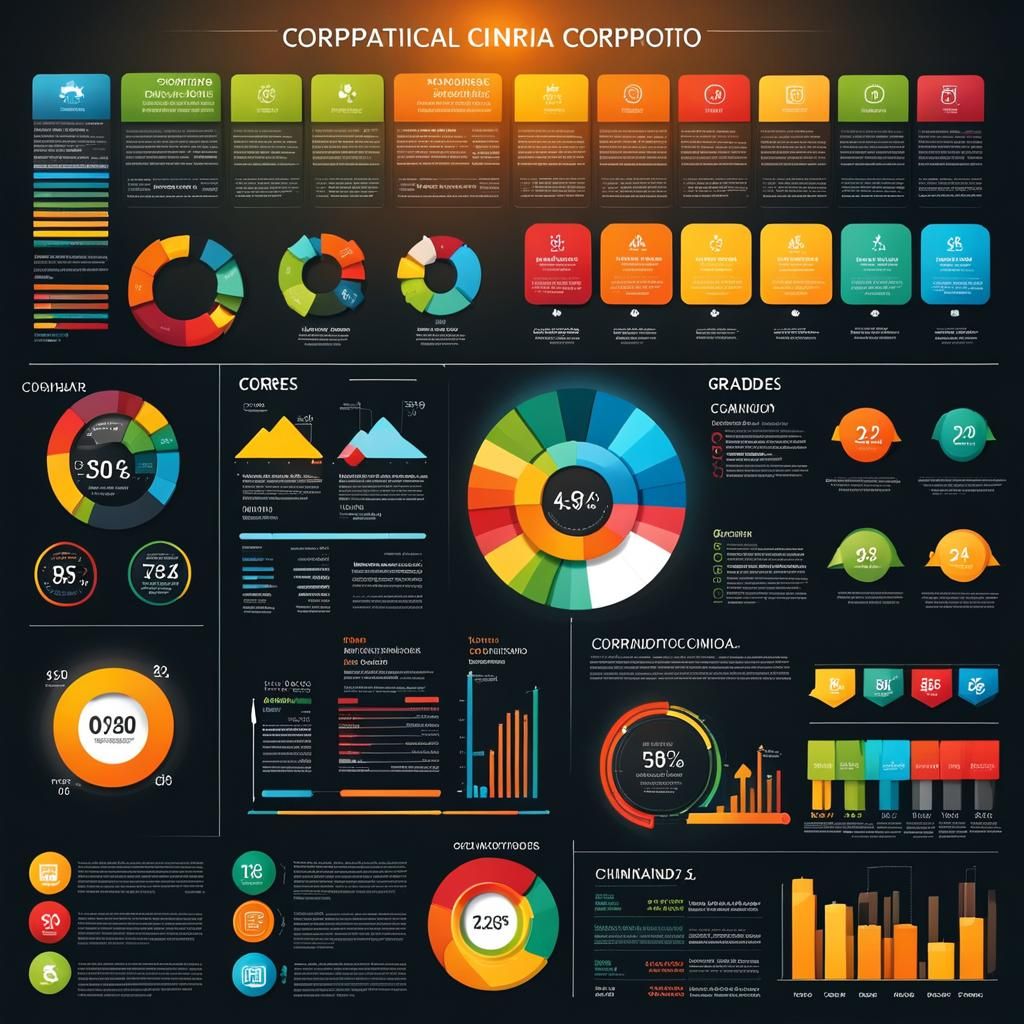 Corporate Data Flow Infographic in Minimalist Style