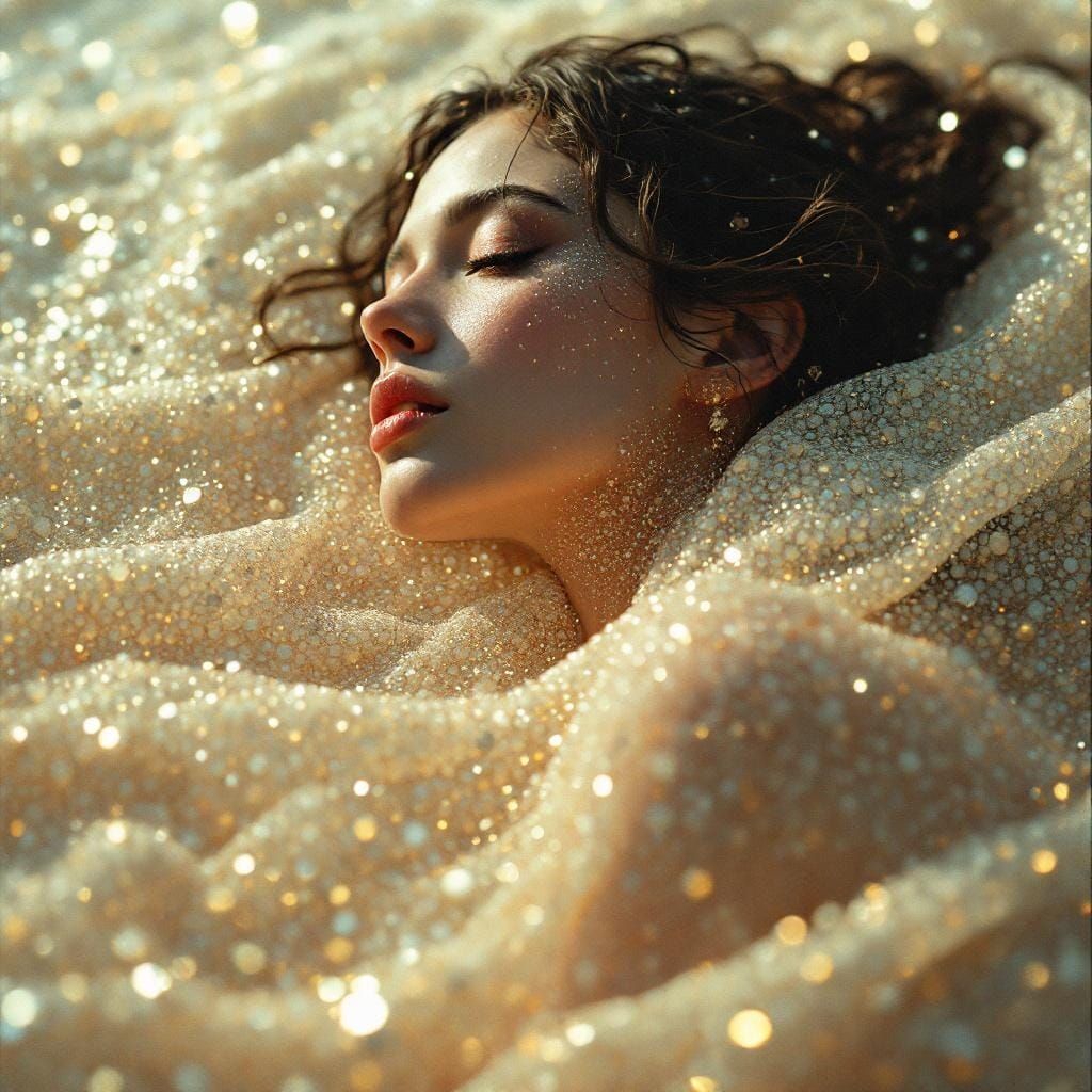 Beaded Woman: Da Vinci-Inspired Sfumato