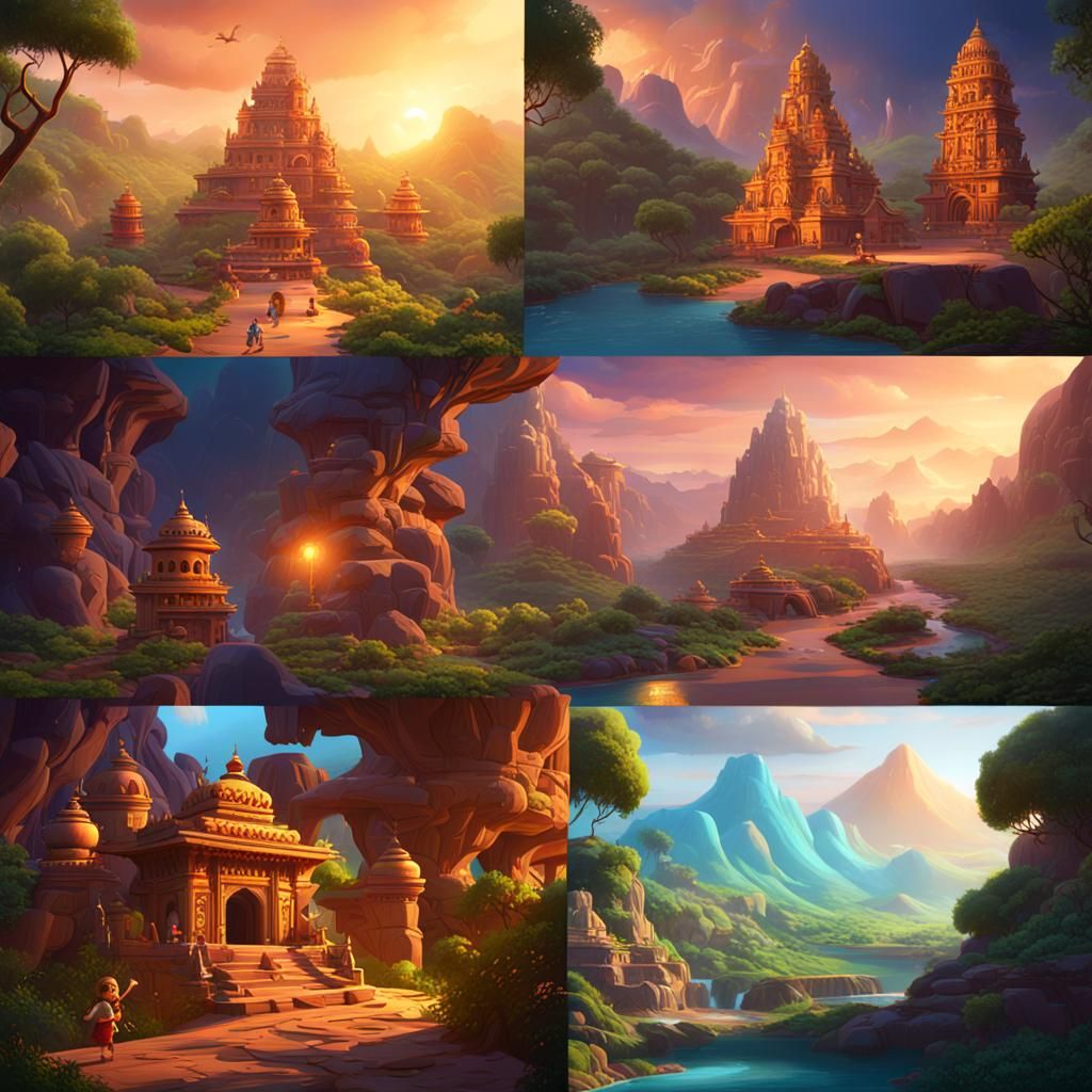 Detailed Matte Painting of Chhota Bheem