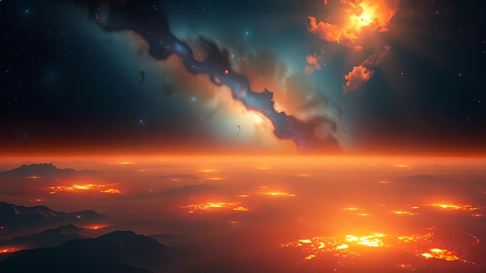 Cosmic Binary Code Art in Hyperrealistic Style