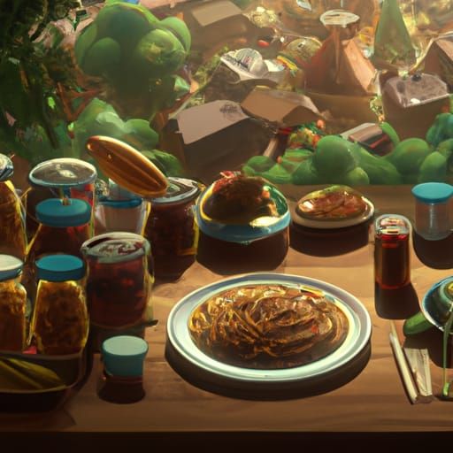 Studio Ghibli Style Food Illustration