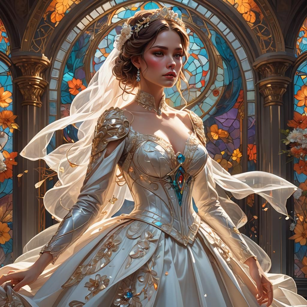 Beautiful Bride in Hyperdetailed Digital Art
