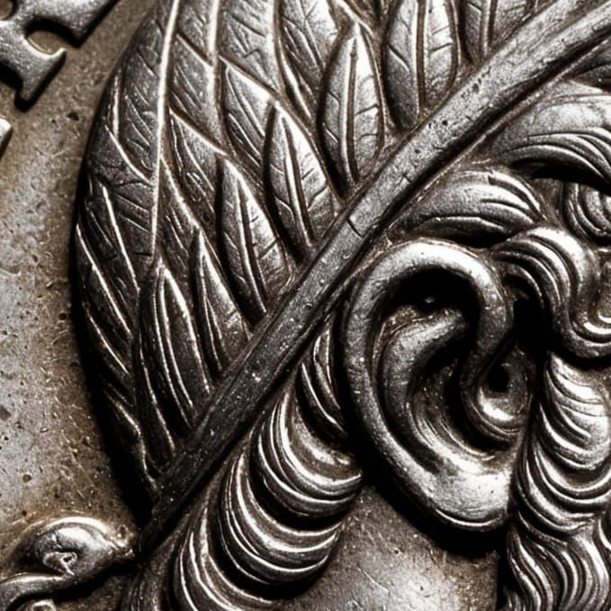 Macro Photo of an Ancient Roman Coin