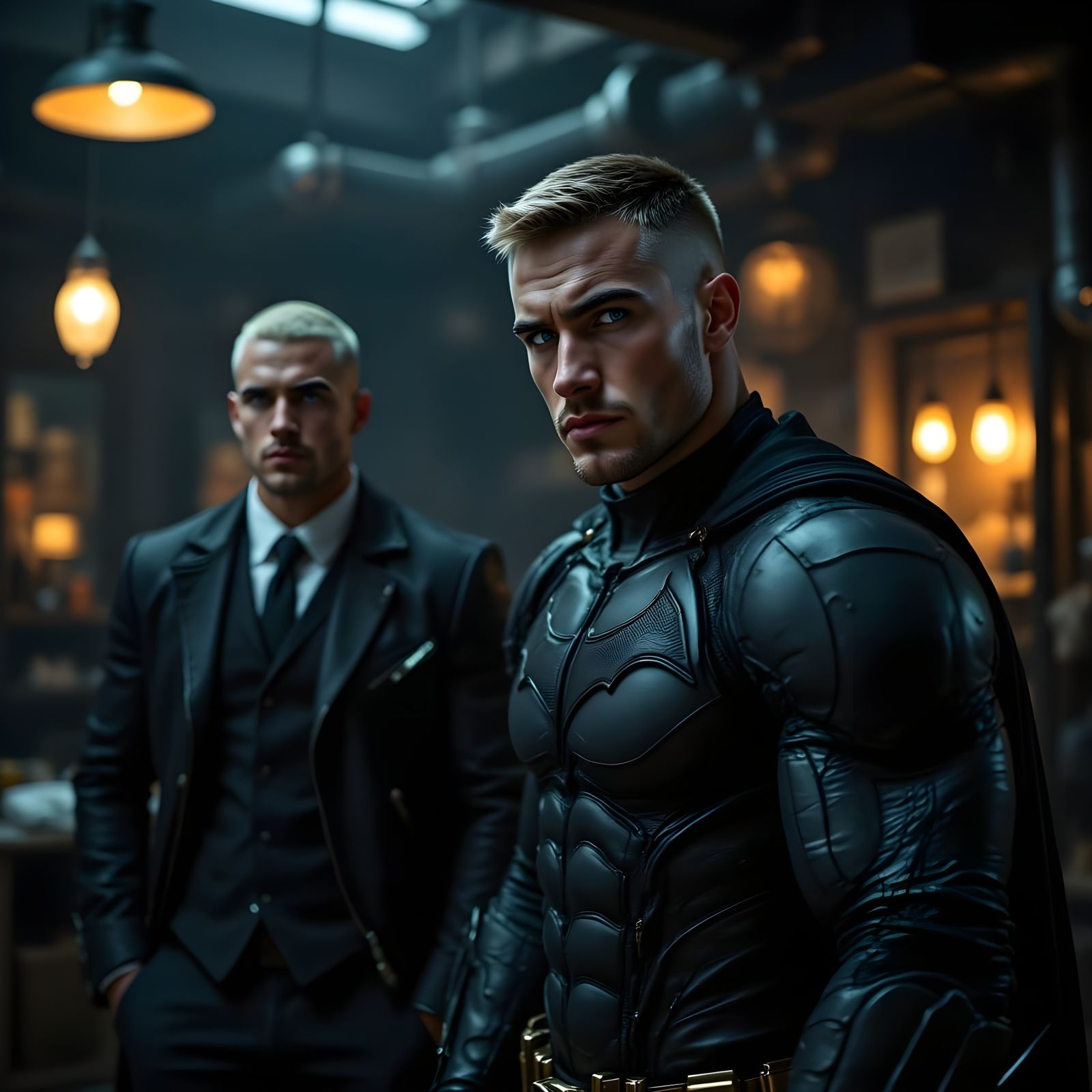 Batman Portrait in Moody, Cinematic Style