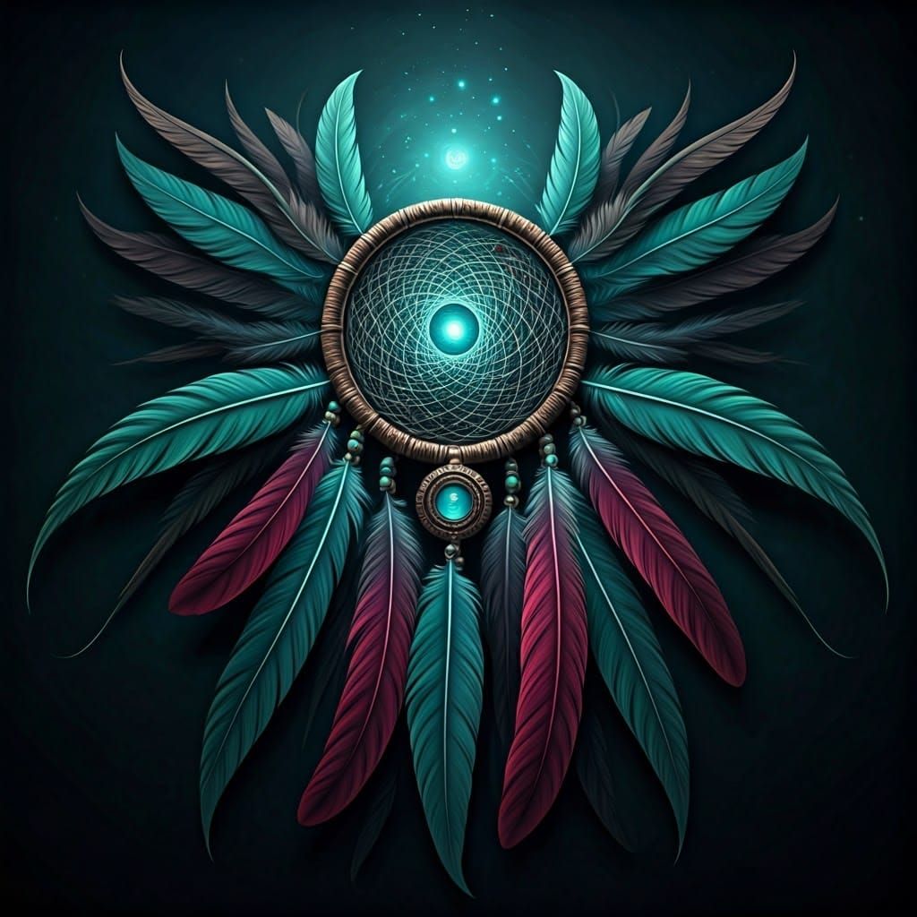 Mystical Dreamcatcher Longbow with Ethereal Glow