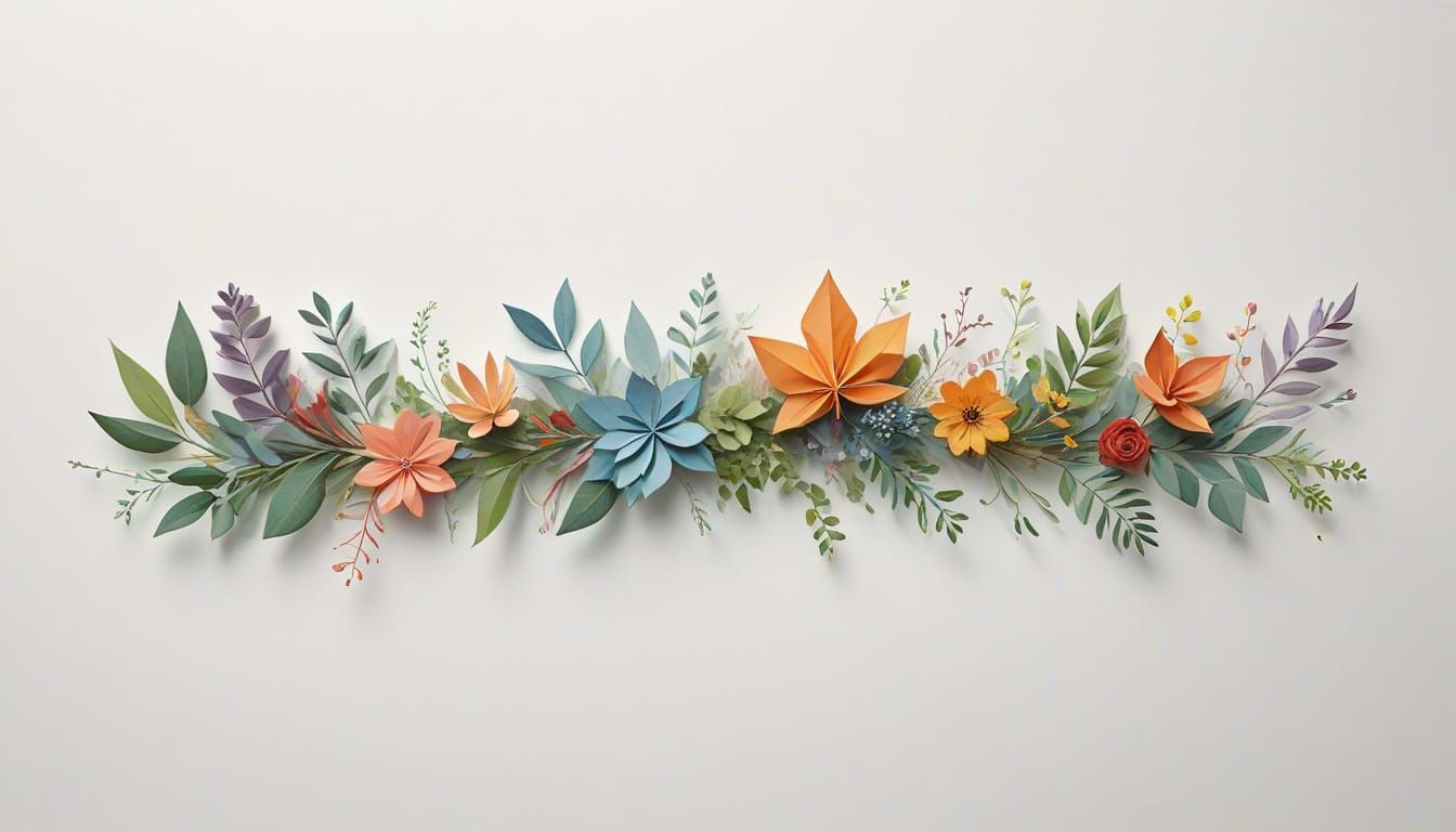 Whimsical Mixed Floral Garland in Pastel Hues