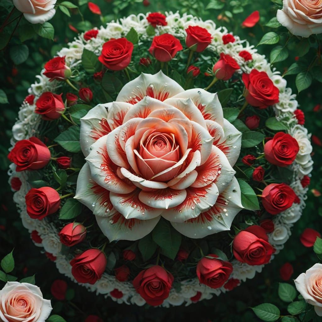 Vibrant Floral Mandala in Perfect Composition