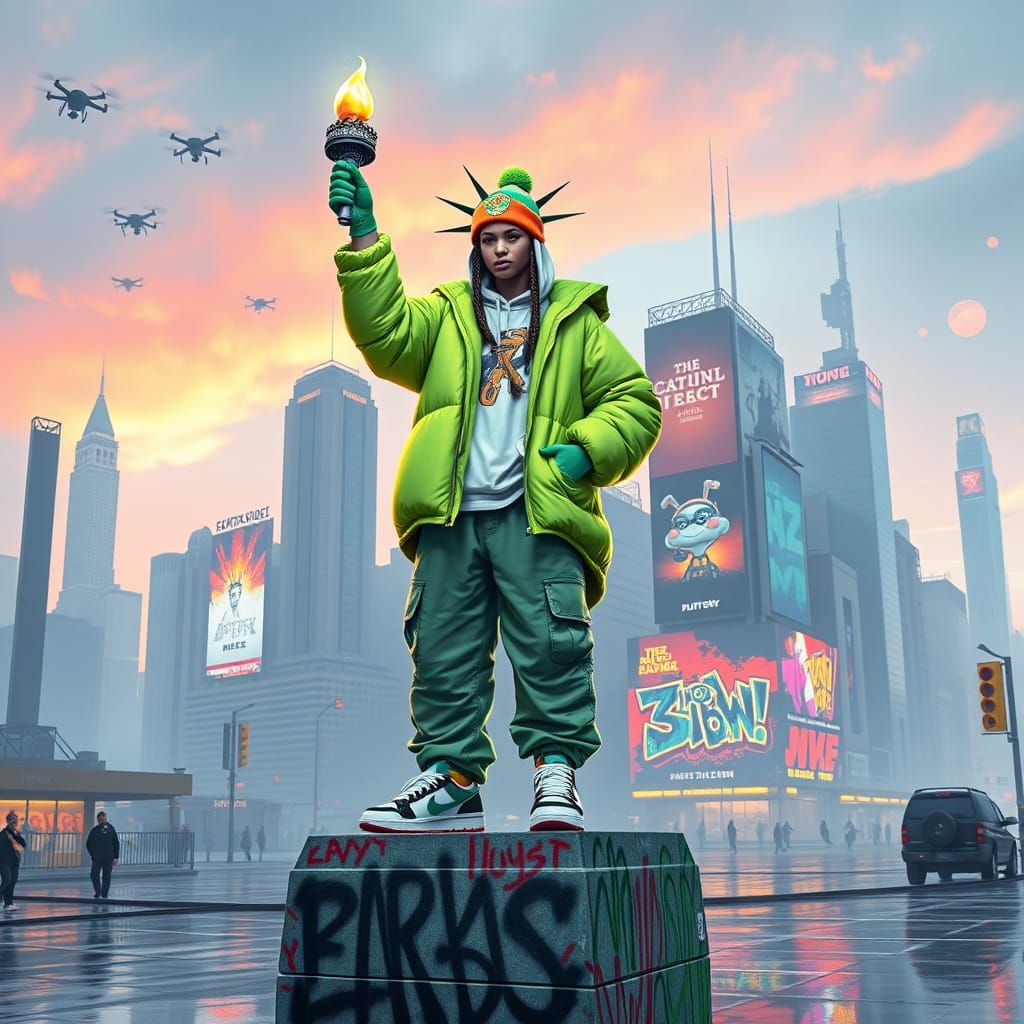 Statue of Liberty as Gen Z Streetwear Icon