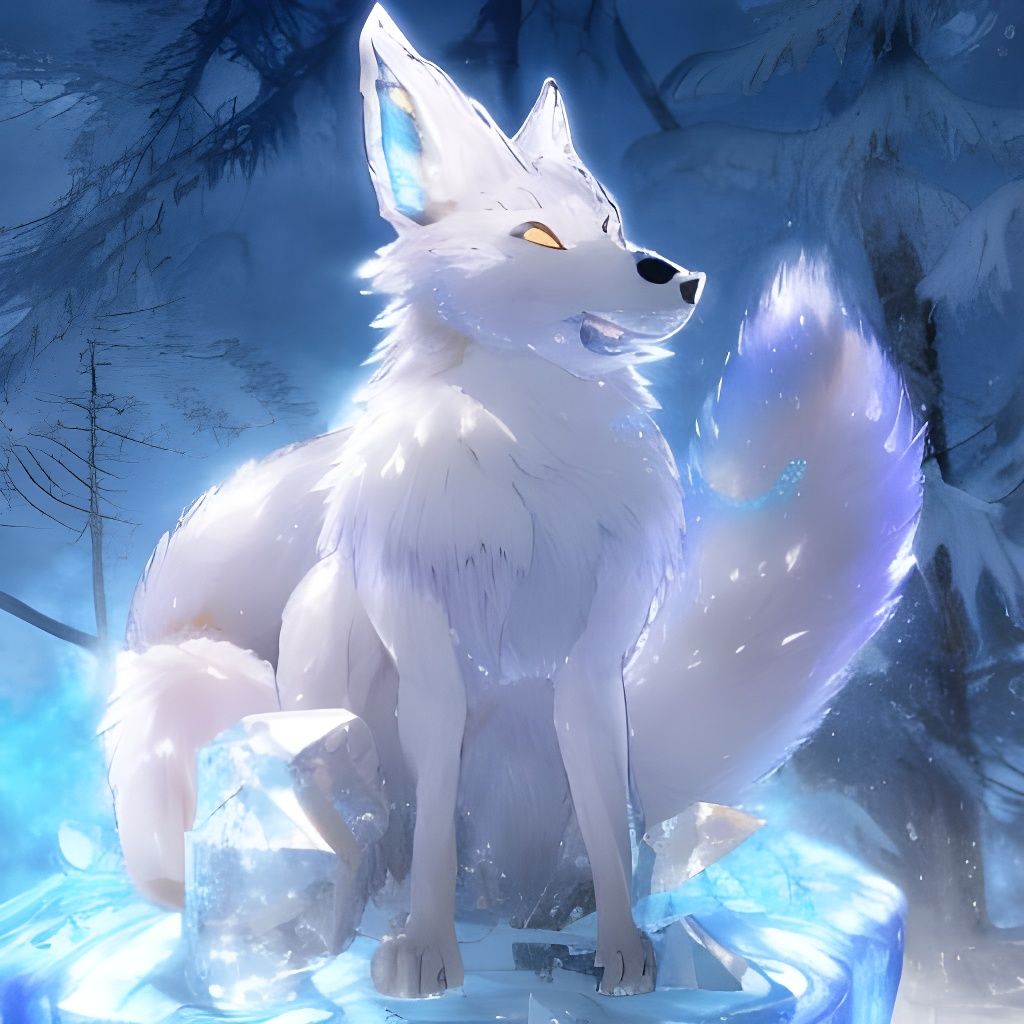 The snowy kitsune.