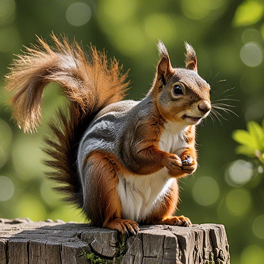 Squirrel Completes Checklist in Whimsical Style