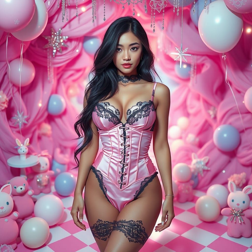 Pink Lingerie in Magical Pastel Wonderland