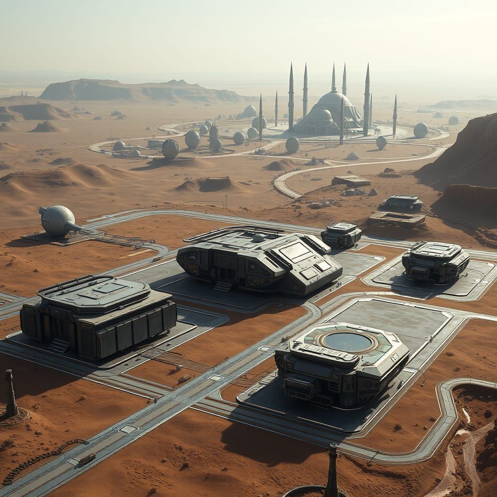 Cyberpunk Military Base on Keshiri Outskirts