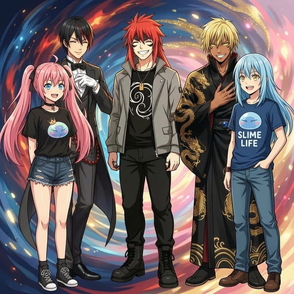 Characters Posing Happily Together