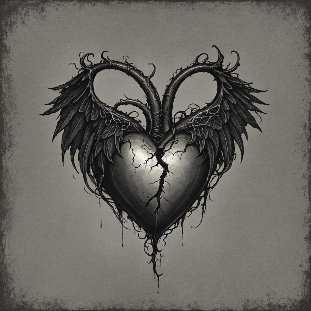 Surreal Vampire Heart Sacrifice: AI Generated Art