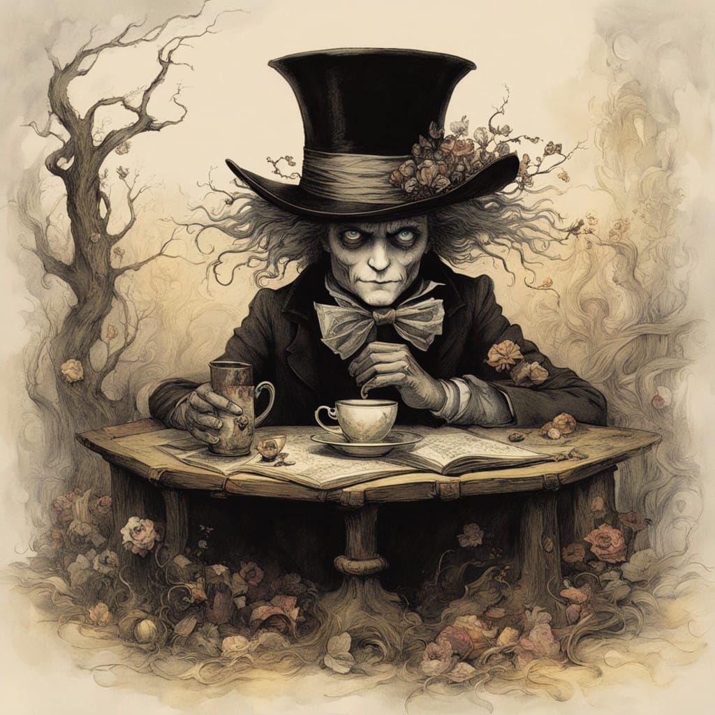 Mystical Hatter in a Haunted Wonderland