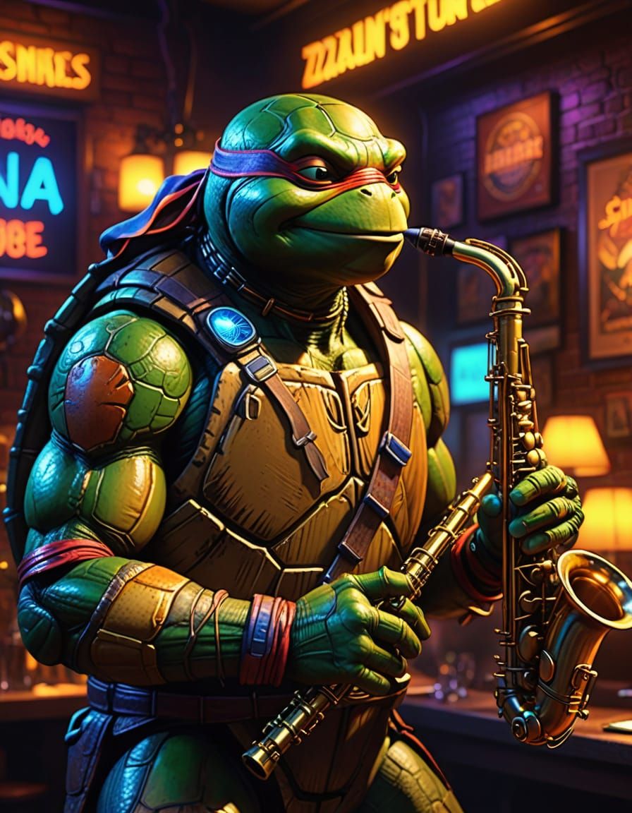 Mutant Ninja Turtle Jazz Club Performance