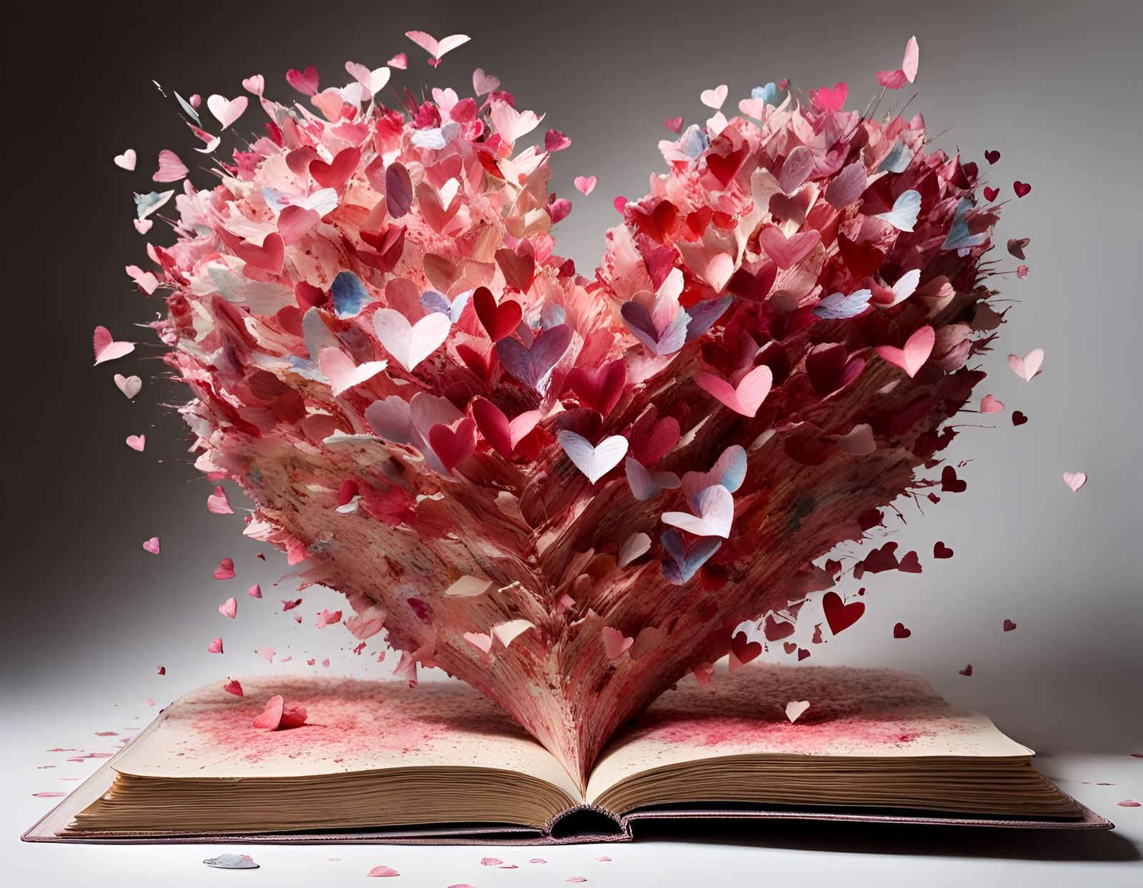 Heart Paper Sculpture with 3D Effect