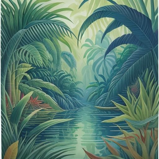 Yacumama Emerges: Amazonian Myth in Watercolor Style